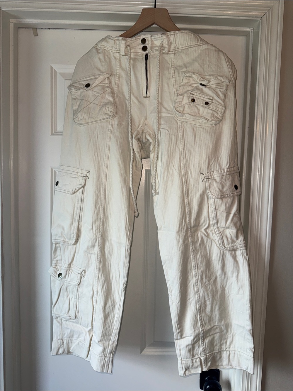 Free People Tahiti Cargo Drawstring Pants Tofu - Picture 4 of 7